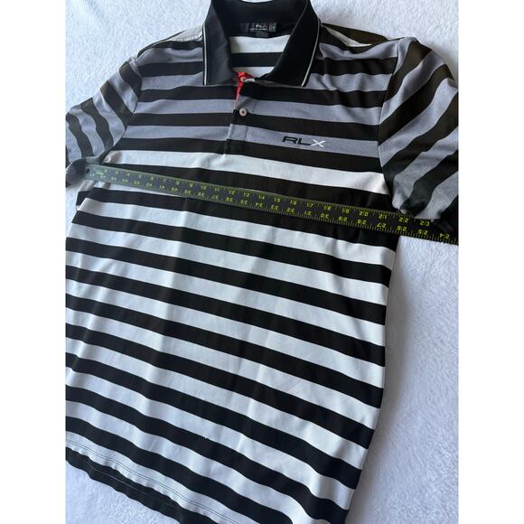 RLX Ralph Lauren Mens Polo Size XL Stripe Performance Tech Golf Shirt - Picture 3 of 9